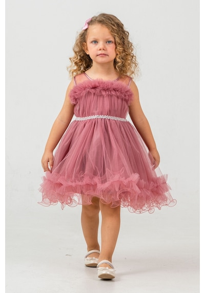 Mnk Baby & Kids Aizona Kız Çocuk Abiye M00782 Gülkurusu
