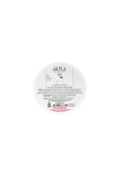 Akita Doğal Gül Özlü Tazeleyici Ayak Kremi 100 ML