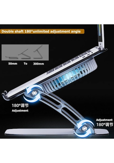 Ht-02 Metal Laptop Standı Yükseklik Ayarlı Fanlı Premium Serisi