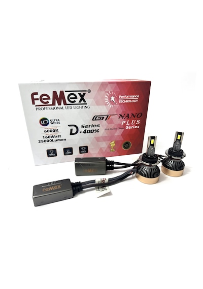 Gt Nano Plus D1S Led Ampul Kablolu Soket Xenon Beyni Arızalı Araçlar İçindir 160W 25000 Lumen