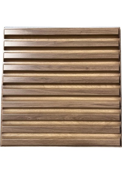 1m² 50cmx50cm 4 Adet Kahverengi 3d Abs Pvc Malzeme Dayanıklı Duvar Paneli Silinebilir Lambiri Panel