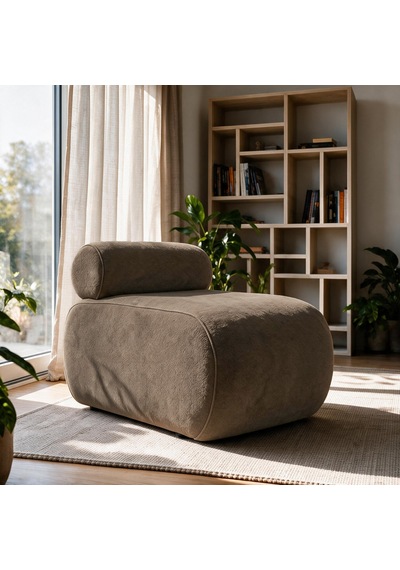 İnarch Dizayn Cosmo Berjer Modern Minimalist Konforlu Tekli Koltuk Mocha