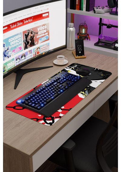 Persona 5 Kaymaz Dikişli Kauçuk Oyuncu Mousepad V5 - 70x30 Xl Gaming Mouse Pad Fare Altlığı
