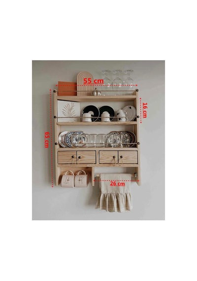 Dekoratif Ahsap Terek 65x55 Cm Seffaf