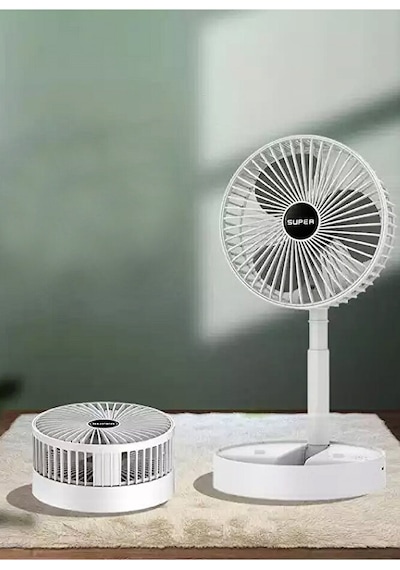 Şarjlı Masaüstü Vantilatör / Teleskopik Katlanabilir Fan / 3 Kade