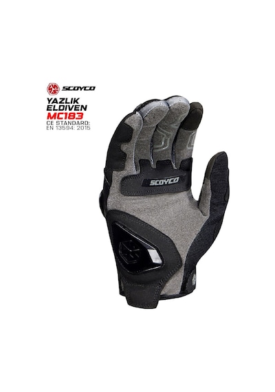 Scoyco Mc183 Yazlık Korumalı Eldiven Siyah