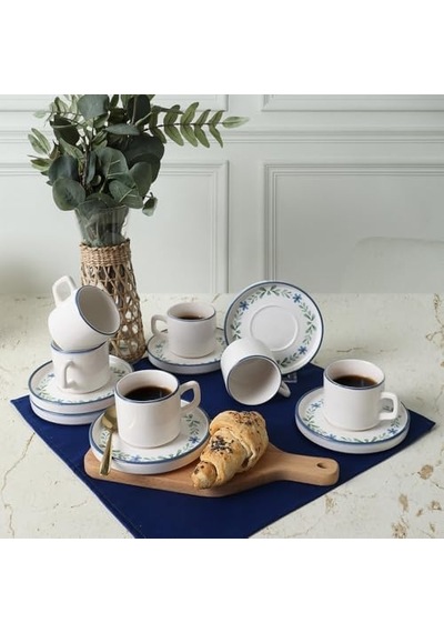 Daphne Stackable Çay Takımı 12 Parça 6 Kişilik 22921-24 Açık Gri