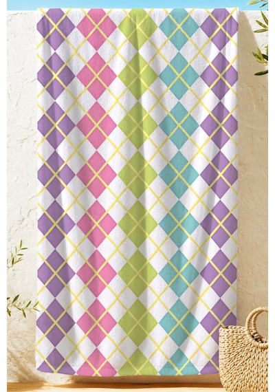 Geometrik Renkli Baklava Desenli Plaj Havlusu - Modern Pastel Çizgili Hızlı Kuruyan Mikrofiber Havlu Yağmur Rüyası Geometrik Renkli Baklava Desenli Plaj Havlusu - Modern Pastel Çizgili Hızlı Kuruyan Mikrofiber Havlu Yağmur Rüyası