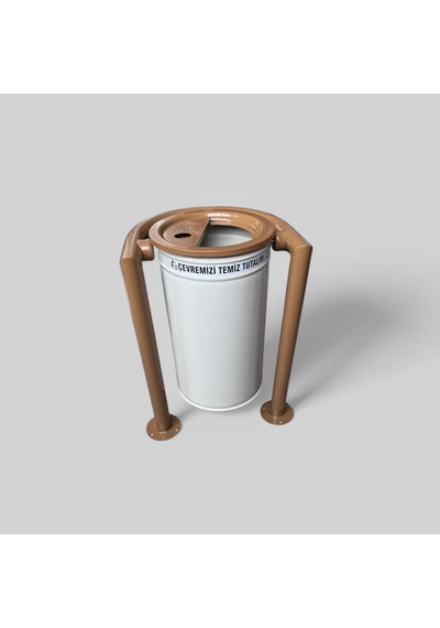 Dış Mekan Bahçe Çöp Kovası 30l Krem-kahve-355 Çok Renkli