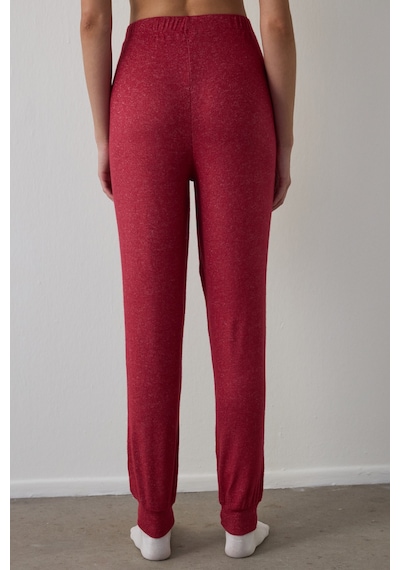 Penti Bordo Best Season Çizgili Termal Etkili Pijama Altı Bx27