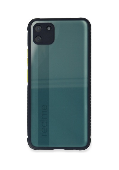 Realme C11 Uyumlu Kılıf Miami Şeffaf Silikon - Lacivert