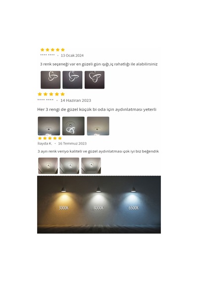 Power Led Avize Mutfak Koridor Çocuk Oturma Yatak Odası 3 Renk Gün Işığı-beyaz-sarı Işık -krom Gövde Krom