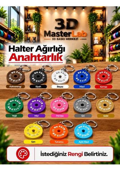 Halter Ağırlığı Figür Anahtarlık