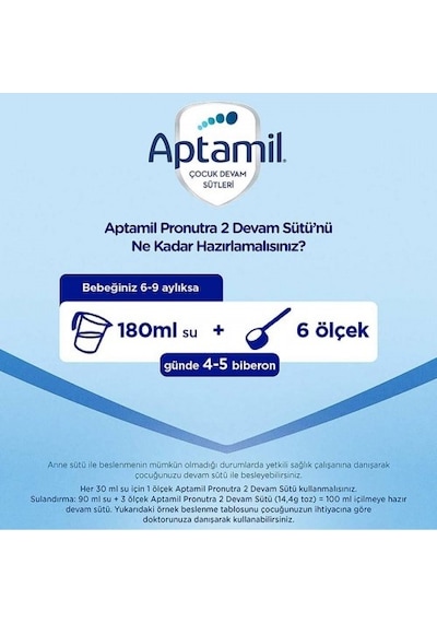 Aptamil 2 Devam Sütü 1200 G - 2 Adet
