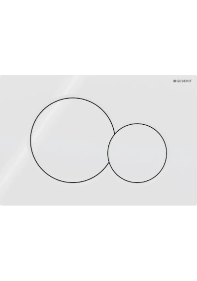 Geberit Kumanda Kapağı Sigma 01 - Çift Basmalı - Beyaz Beyaz