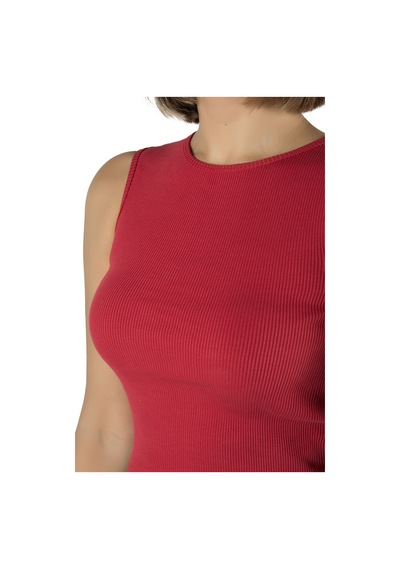 Terapi Men Kırmızı Fitted/vücuda Oturan Crop Halter Yaka Fitilli Esnek Örme Bluz Atlet Kırmızı Terapi Men Kırmızı Fitted/vücuda Oturan Crop Halter Yaka Fitilli Esnek Örme Bluz Atlet Kırmızı