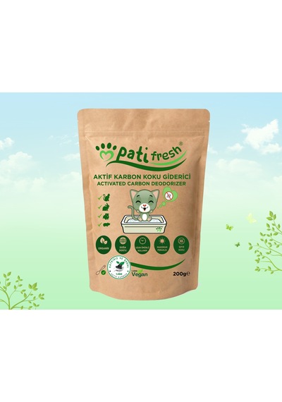 Pati Fresh Doğal Aktif Karbon Kedi Kumu Koku Giderici 200 Gr