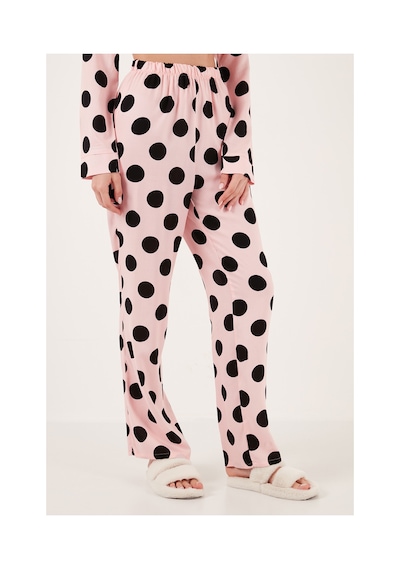 Lela Reguar Fit Yumuşak Dokulu Bayan Pijama Takımı 611Pt288Y Siyah