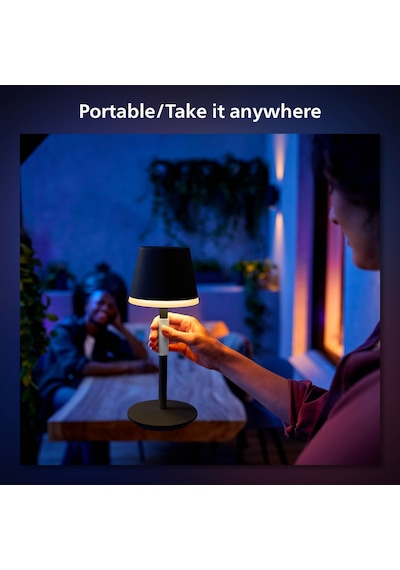 Philips Hue Go Belle Taşınabilir Masa Lambası Siyah