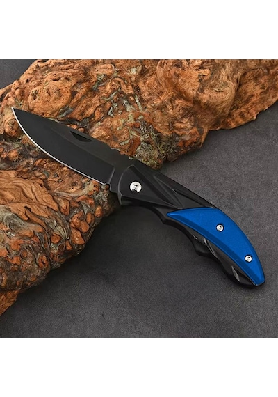 Katlanır Cep Kamp Çakısı - Kemer Klipsli - Sdr-079 - Mavi Diğer