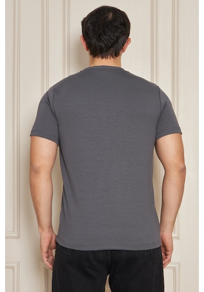 Erkek Jeuss Oysho Kumaş Sıfır Yaka Füme Tshirt