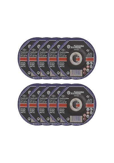 Metal Kesme Taşı 10 Adet 115x6x22mm Taşlama Dayanıklı Yüksek Performanslı Uzun Ömürlü Kesici Disk