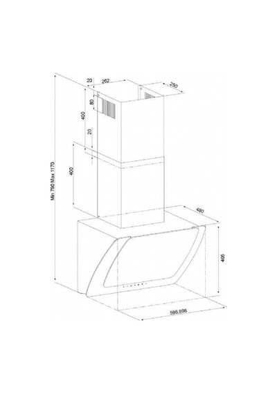 Silverline 3373 90 CM Davlumbaz
