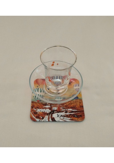 Giftsturkiye Bardak Altlığı Magnet Hediyelik İstanbul 9,5x9,5 Cm Çok Renkli