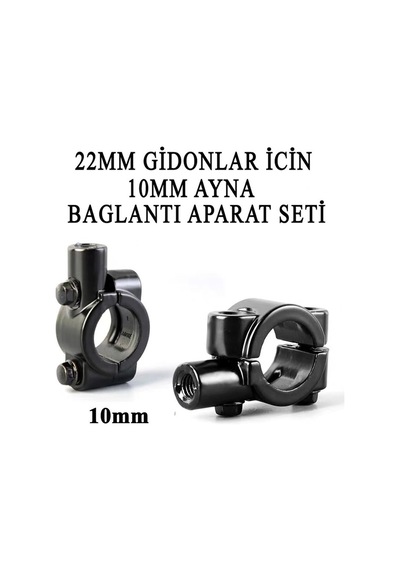 Motosiklet Atv Ayna Bağlantı Kütük Seti 10 Mm