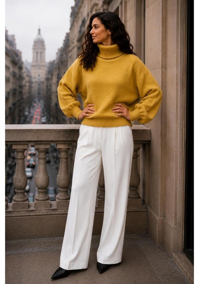 Hira Life Fashion Sfg Life Moda Kadın Balıkçı Yaka Tüylü Şardonlu Oversize Kazak Hardal Hardal Hira Life Fashion Sfg Life Moda Kadın Balıkçı Yaka Tüylü Şardonlu Oversize Kazak Hardal Hardal