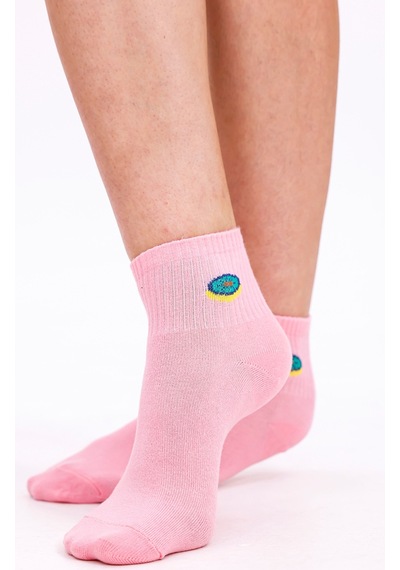 Desing Socks Premium Pamuklu Yumuşak Ve Kokulu 6'lı Meyve Desenli Bilek Kadın Çorap Seti - Nefes Alan Yapı Çok Renkli