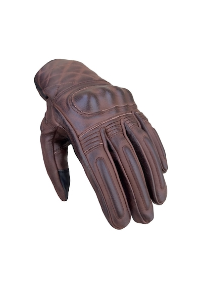 The Biker Jeans Hammer Brown Korumalı Motosiklet Deri Eldiveni
