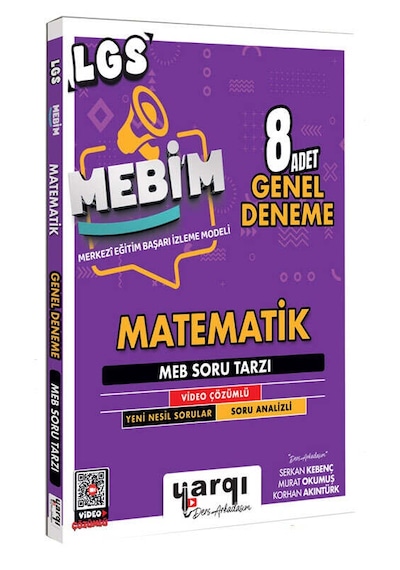 Yargı Ders Arkadaşım 8.sınıf Lgs Mebim Matematik 8 Adet Genel Deneme