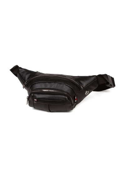 Tuldar Deri Usb Kulaklık Çıkışlı Crossbody Çapraz Göğüs Omuz Ve Bel Çantası Tul360 Siyah