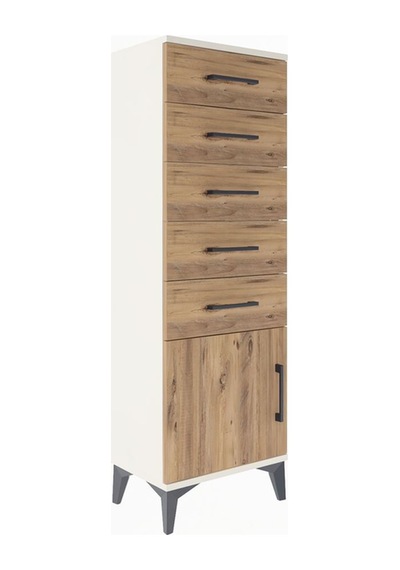 Arges Dolap 5 Çekmeceli Tek Kapaklı 44x30x134 Aytaşı-çam Aytaşı