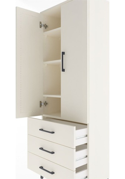 Arges Dolap 4 Raflı 3 Çekmeceli 2 Kapaklı 60x30x163 Aytaşı-ay... Aytaşı