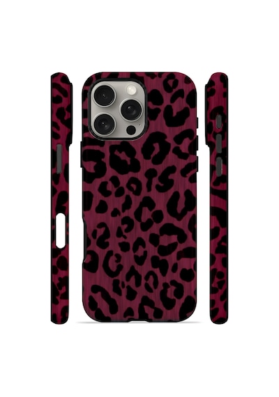 Velvoria Valestra Fuşya Leopar Apple Apple iPhone Uyumlu 16 Pro Max Magsafe Koruma Kılıfı Valestra Magline - Fuşya Leopar