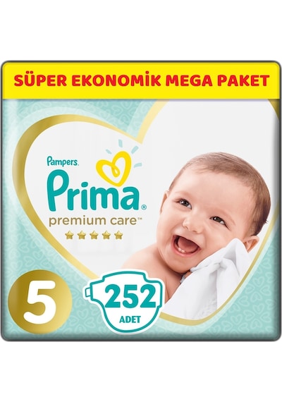Prima Premium Care Bebek bezi Beden:5 (11-16Kg) Junior 252 Adet S