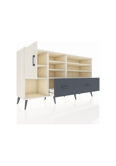Hyperion Konsol 8 Raflı 2 Çekmeceli Tek Kapaklı 176x44x99 Aytaşı Aytaşı-aytaşı/antrasit Hyperion Konsol 8 Raflı 2 Çekmeceli Tek Kapaklı 176x44x99 Aytaşı Aytaşı-aytaşı/antrasit