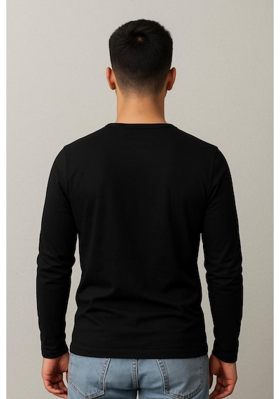 Axxel Erkek Uzun Kollu T-shirt-d240 Siyah