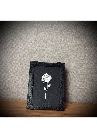 Monarch Rose Kabartma Gül Model Varaklı Premium Tablo 170mm X 230mm