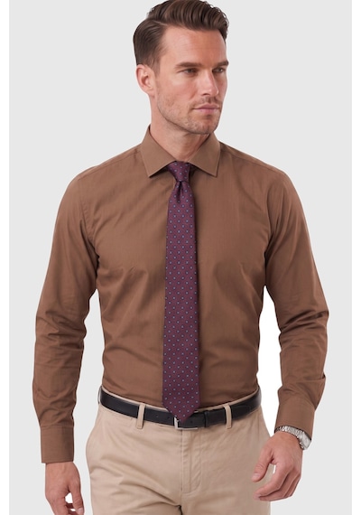 Deepsea Erkek Slim Fit Pamuk Saten Kahve Gömlek Kolay Ütülenebilir, Büyük Beden Seçenekli 2209615 Deepsea Erkek Slim Fit Pamuk Saten Kahve Gömlek Kolay Ütülenebilir, Büyük Beden Seçenekli 2209615
