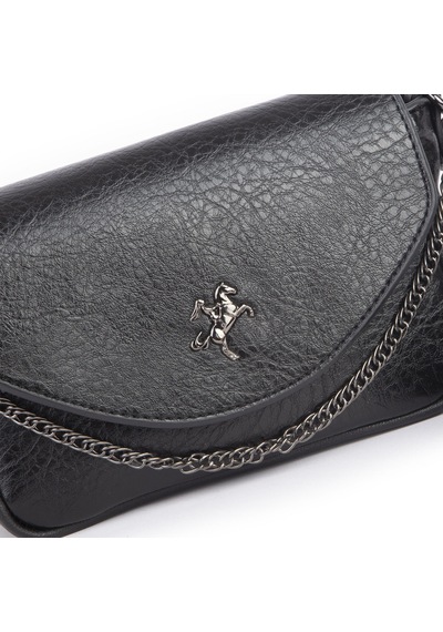 Nas Bag Mini Kapaklı Çapraz Çanta En 20 Cm , Boy 12 Cm Siyah Victoria