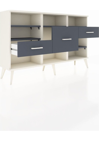 Arges Konsol 5 Raflı 3 Çekmeceli 132x30x83 Aytaşı-antrasit/antrasit Antrasit/antrasit Arges Konsol 5 Raflı 3 Çekmeceli 132x30x83 Aytaşı-antrasit/antrasit Antrasit/antrasit