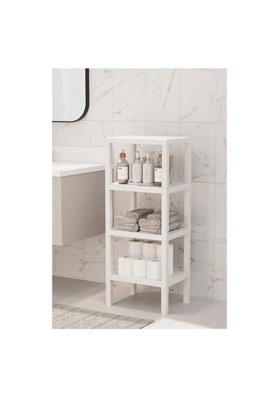 Katman Modüler Raf 4 Katlı Çok Amaçlı Raf / Kitaplık / Çiçeklik Beyaz-7raf