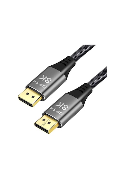 3 Metre - 8k Displayport To Displayport 1.4 Kablo - Ultra Hd 8k 60hz , 4k 144hz - Freesync, G-sync