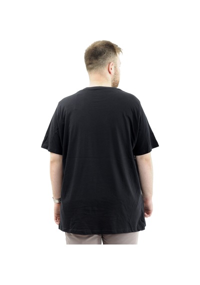 Mode Xl Battal Beden Erkek Pamuklu T-shirt Yumuşak Dokulu Baskılı Francısco U24086 Siyah Siyah