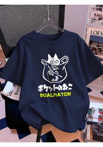Noıssey Urban Pop Graphic Kadın Tişört Koleksiyonukod 5083 Lacivert