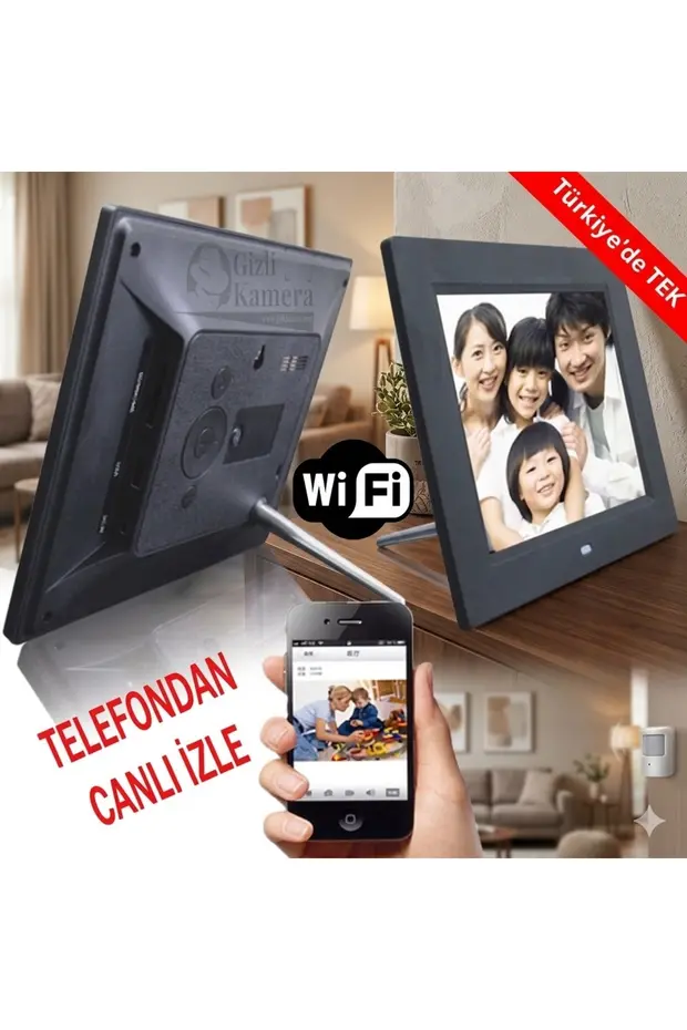 Elektronik Dijital Resim Çerçevesi Casus Gizli Wifi Kamera