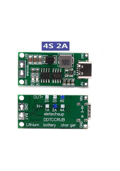 4s 2a Type-c Şarj Modülü Çok Hücreli 18650 Lityum Pil Şarj Devresi 16.8v